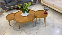 میز جلو مبلی لبه‌دار گرد